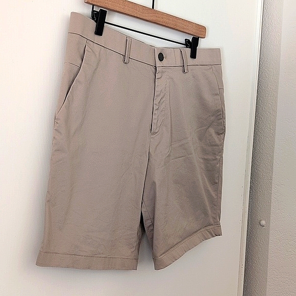Banana Republic Mens 36 Chino Khaki Aiden Shorts Beige Casual Preppy Classic - Picture 2 of 6